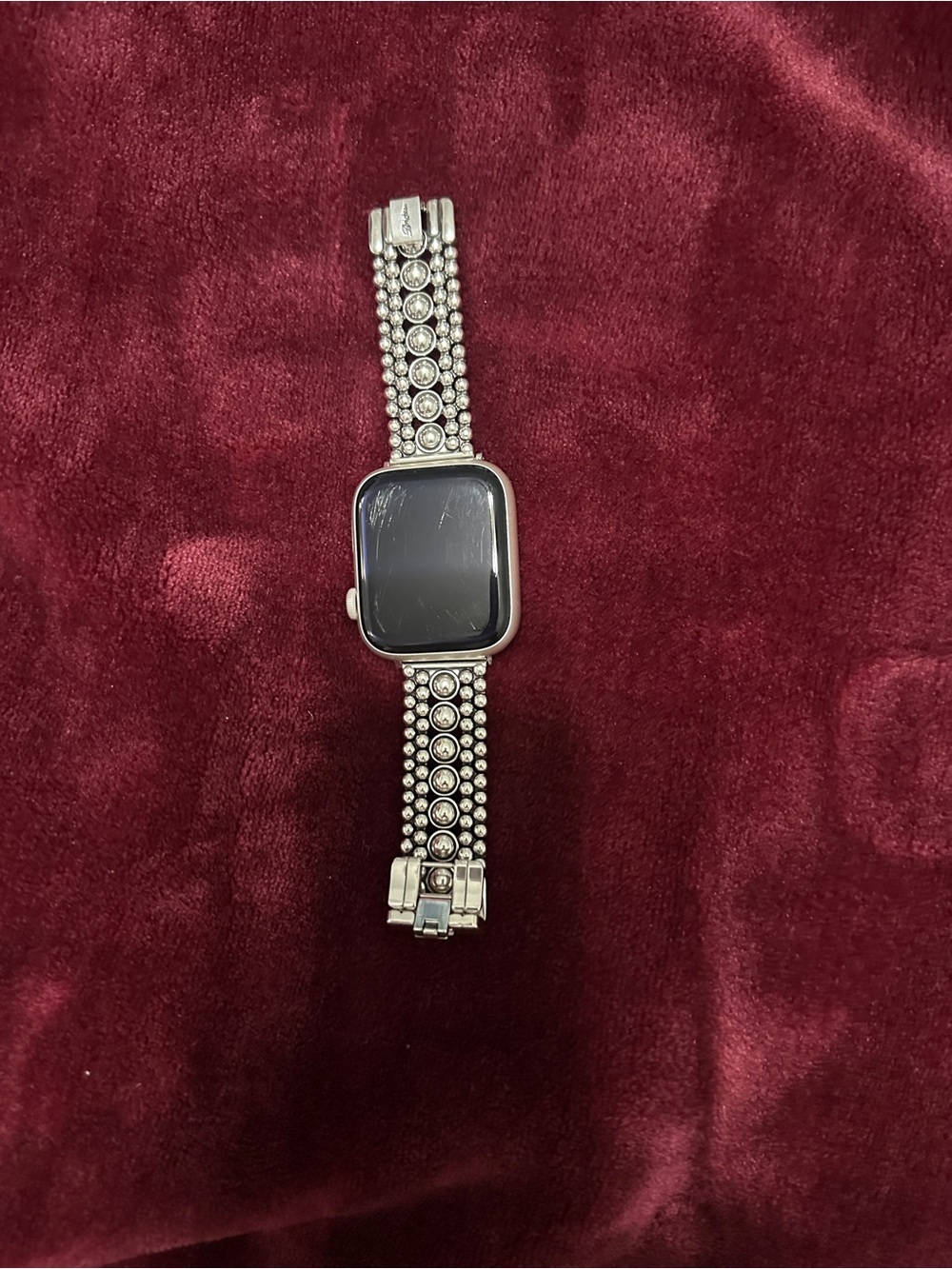 Brighton Silver Rhinestone Bracelet Band for Square Smartwatch - Picture 2 of 3